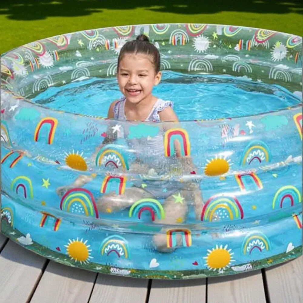 Bestway H2OGO Rainbow Splash Play Pool Kids Backyard Water Beach Fun Ages 6+ NEW